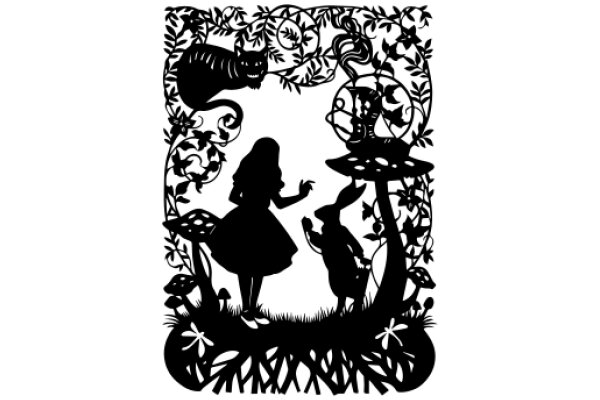 A Silhouette Tale: A Cat, A Girl, and a Magical Garden