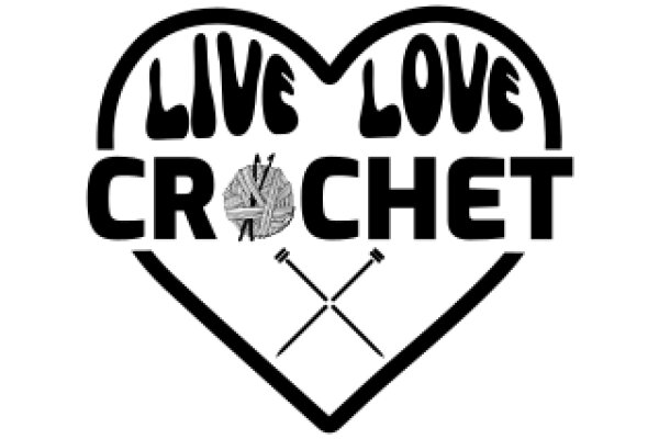 Crochet Heart with the Words 'Live Love Crochet'