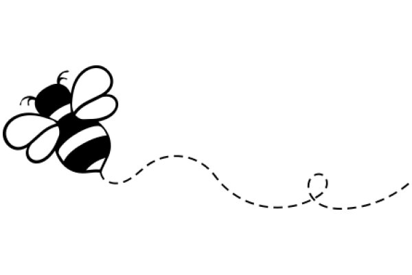 A Playful Illustration of a Bee and Its Tail