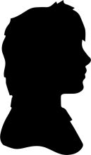 Silhouette of a Person's Head and Shoulders