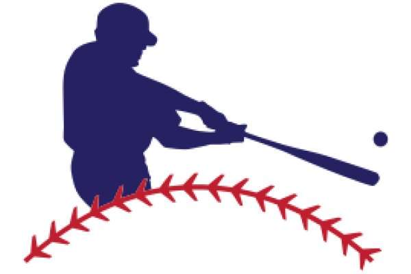 Baseball Player in Action: A Silhouette of a Batter Swinging at a Ball