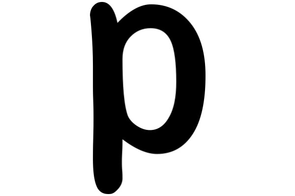 Pixelated Letter 'P' on a White Background