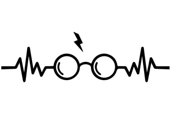 Electrocardiogram Icon with ECG Wave and Lightning Bolt