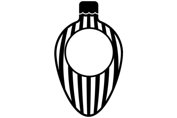 Striped Christmas Ornament with Round Center