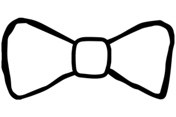 A Simple Line Drawing of a Bow Tie