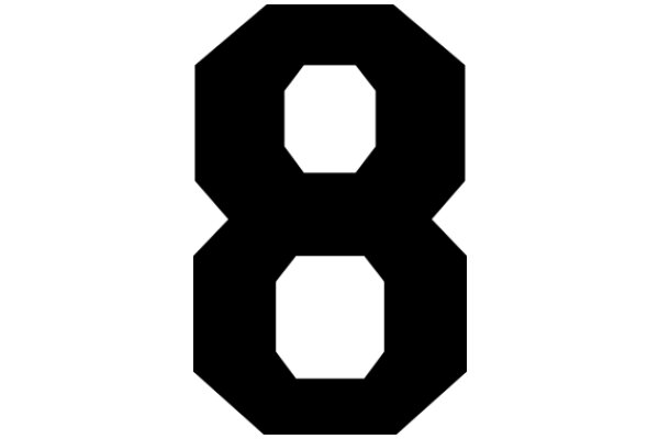 Stylized Black Number Eight