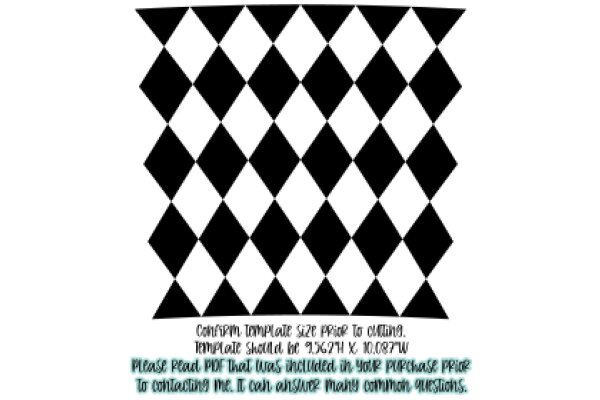 Diamond Pattern with Text