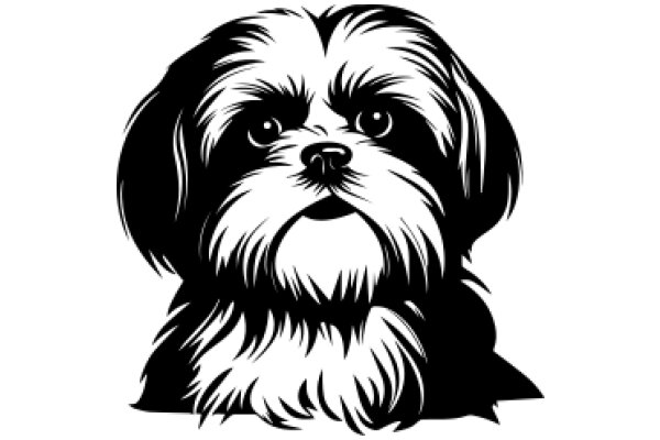 Stylized Portrait of a Shaggy Dog