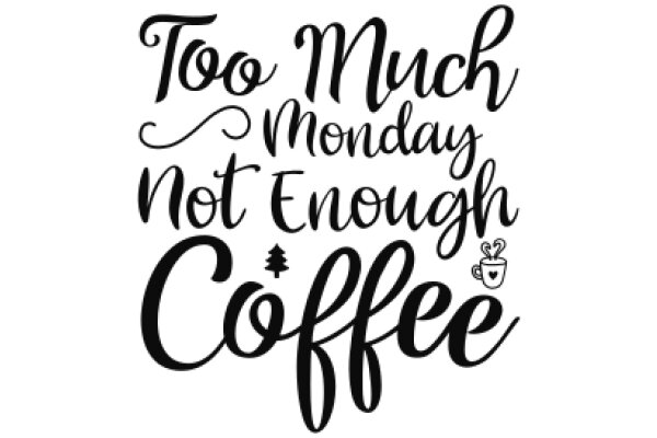 A Witty Coffee Advertisement: 'Too Much Monday, Not Enough Coffee'