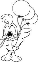 Whimsical Adventure: A Cartoon Character with a Balloon