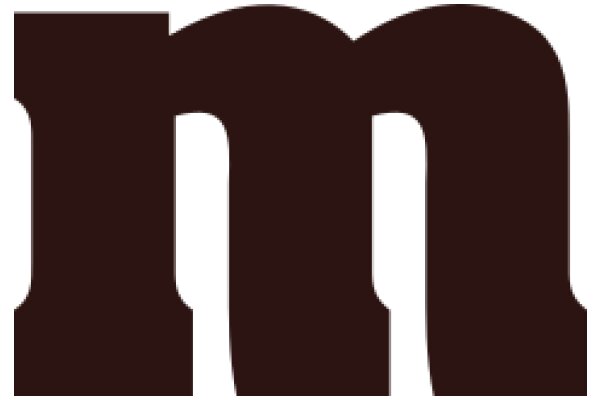 A Large, Stylized Letter 'M' in a Modern, Minimalist Design