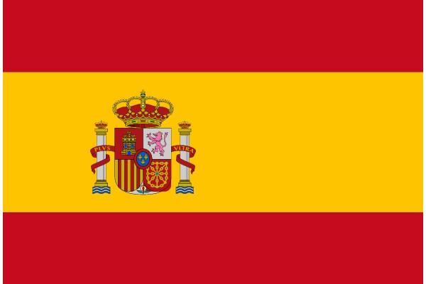 Vibrant Spanish Flag with Detailed Coat of Arms