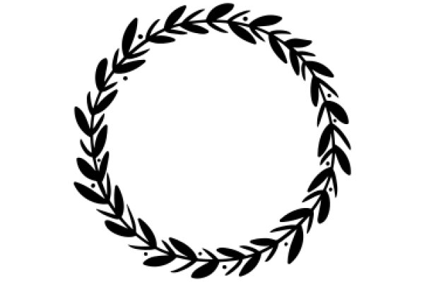 Elegant Black Laurel Wreath