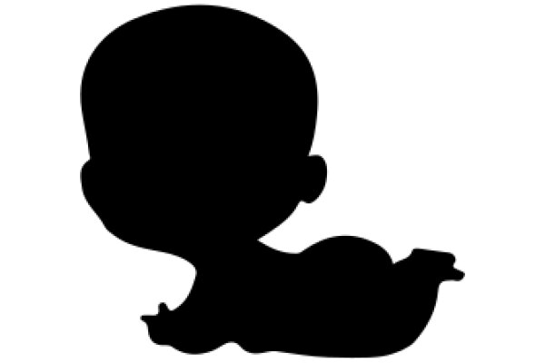 Silhouette of a Baby in a Silhouette of a Chair