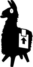 A Silhouette of a Llama with a Sign on Its Back