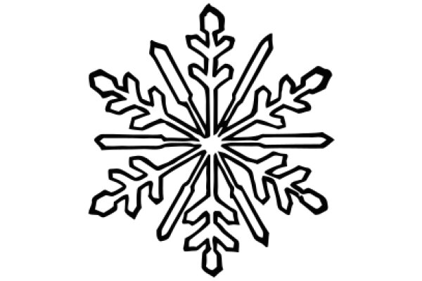 Stylized Snowflake Design: A Illustration