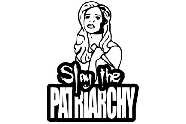 Stylized Logo of a Woman with the Text 'SLAY THE PATRIARCHY'