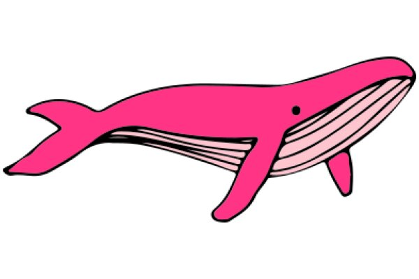 Vibrant Pink Whale: A Playful and Colorful Illustration