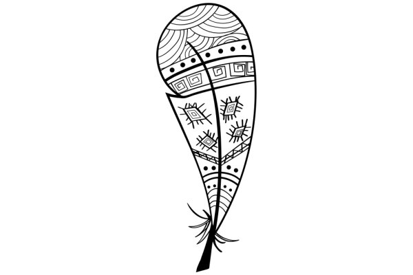 Stylized Artwork of a Kite with Intricate Patterns