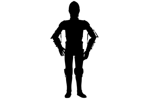 Silhouette of a Robot in a Stance