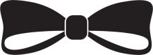 Stylish Black Bowtie Icon