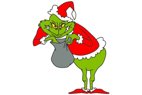 The Grinch's Festive Transformation: A Christmas-themed Cartoon Character