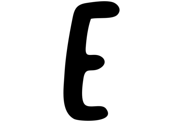 Simplistic Letter 'E' in a Stylized Font