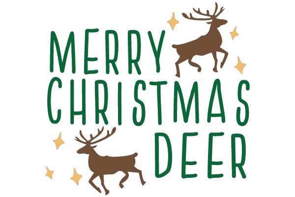 Merry Christmas Deer: A Festive Holiday Greeting