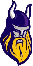 Viking-Inspired Character with a Yellow Beard and Purple Helmet