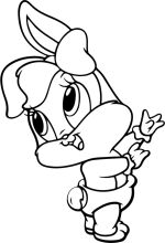 A Playful Cartoon of a Bunny Character