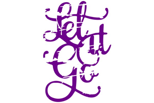 Stylized Purple Text Art: A Creative Expression of the Phrase 'Let It Go'