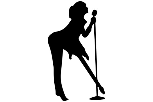 Silhouette of a Singer on Stage