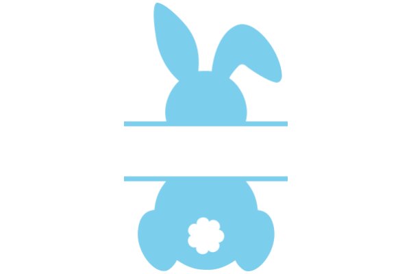 A Blue Bunny with a White Flower