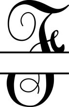 Stylized Letter 'F' with a Swirl Design