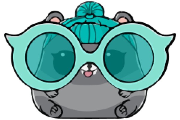 A Whimsical Character with a Pair of Oversized, Blue-Tinted Glasses