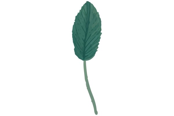 A Single, Stylized Leaf