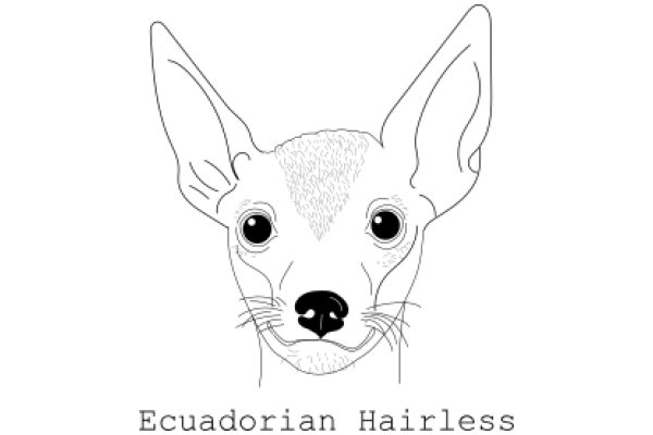 Ecuadorian Hairless Dog Line Drawing