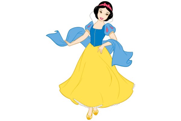 Disney Princess: A Stylish Illustration of Belle from Beauty and the Beast