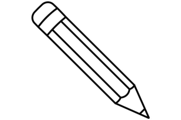 Simplified Line Drawing of a Pencil