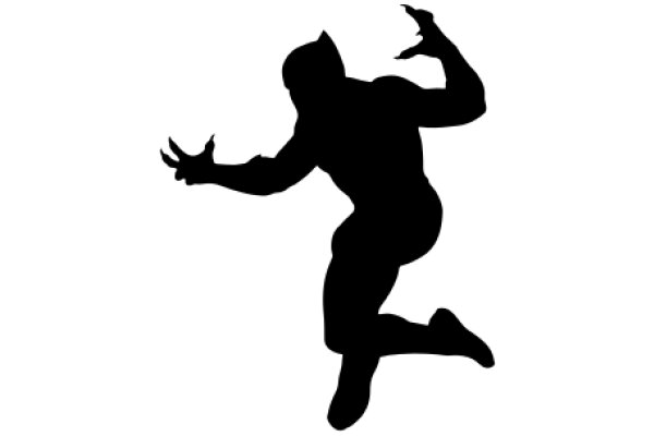 Silhouette of a Superhero in Action