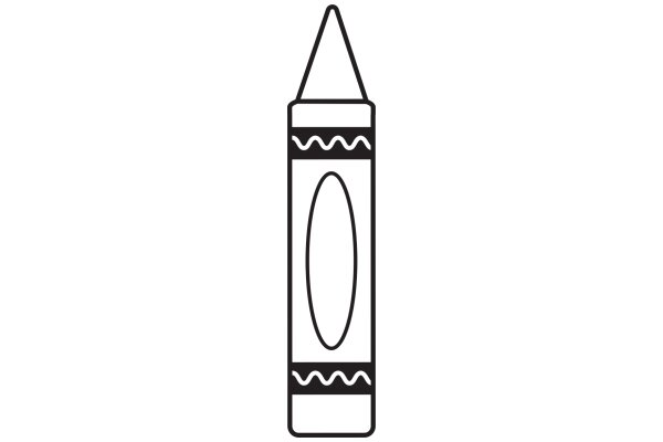 A Simple, Drawing of a Pencil on a White Background