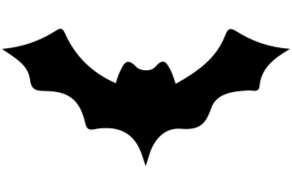 Stylized Black Bat Silhouette