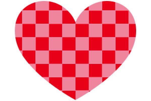 Vibrant Red Checkered Heart