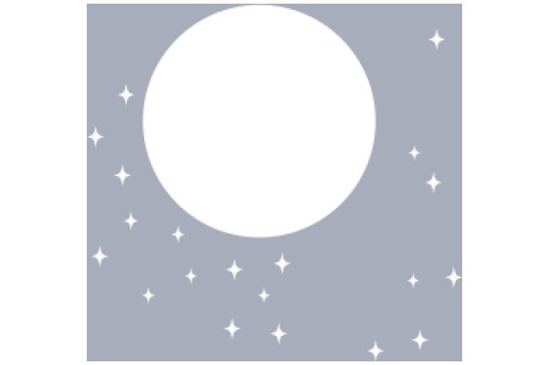 A Serene Night Sky with a Full Moon and Starry Accents