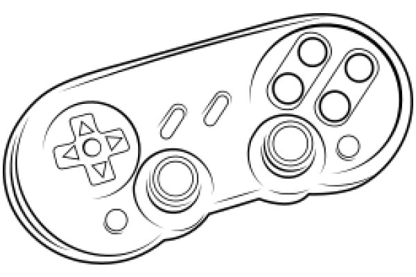 A Stylized Illustration of a Game Controller