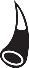 Simplistic Black and White Icon of a Horn