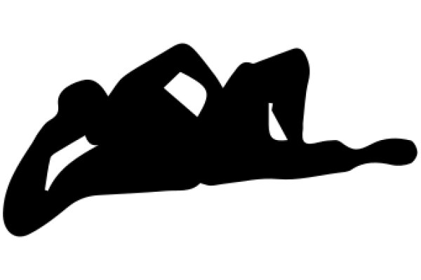 Silhouette of a Person Lying Down