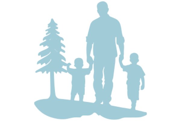 Family Silhouette with a Tree: A Symbol of Strength and Growth