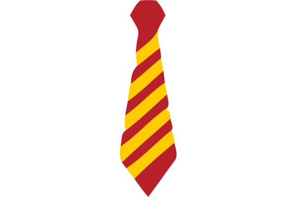 Vivid Red and Yellow Striped Tie