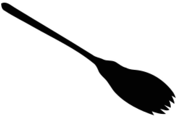 A Simple Line Drawing of a Spoon